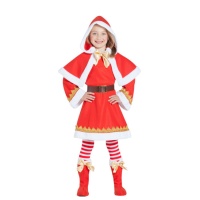Costume de Père Noël avec cape pour filles