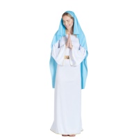 Costume de la Vierge Marie avec manteau bleu pour femmes