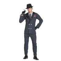 Costume de gangster noir pour hommes