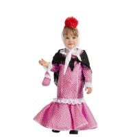 Costume de chulapa rose pour bébés