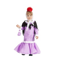 Costume de chulapa lilas pour bébés