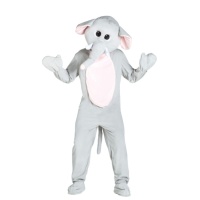 Costume d'éléphant gris avec tête pour adultes
