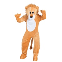 Costume de lion de safari avec tête pour adultes