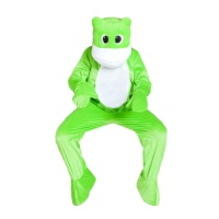 Costume de grenouille verte avec tête pour adultes