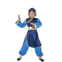 Costume chinois oriental bleu pour enfants