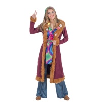 Costume de hippie avec manteau pour femmes