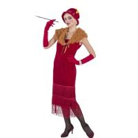 Costume de charleston des années 1920 marron pour femmes
