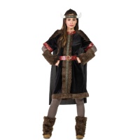 Costume de viking scandinave noir pour femmes