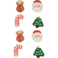 Figurines en sucre « Merry Christmas » - Wilton - Lot de 8