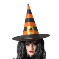 Chapeau de sorcière à rayures - 50 cm