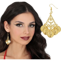 Boucles d'oreilles à pièces dorées - 1 paire