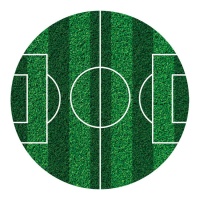 Terrain de football, 16 cm, disque sucre