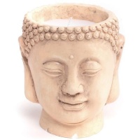 Bougie de 15,5 cm avec récipient en forme de Bouddha - DCasa