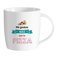 350 ml tasse Je t'aime mieux que la pizza