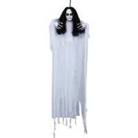 Pendentif femme fantôme de 1,20 m avec lumière, son et mouvement