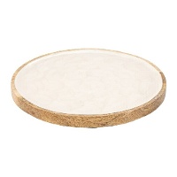 Plateau vide-poche rond en bois de 22 cm - DCasa