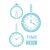 Pochoir Time Hour 20 x 28,5 cm - Artis decor - 1 unité