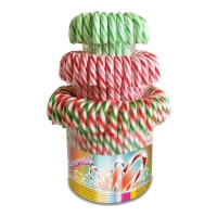 Canne à sucre en trois couleurs - 100 pcs.
