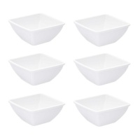 1,1 L bol carré en porcelaine - 6 pcs.