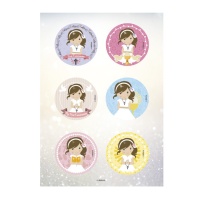 Mini disques de gaufrettes comestibles pour Première Communion fille Zéro 5,8 cm - 6 unités