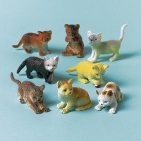 Figurines de chats assorties - 12 pièces