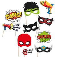Kit pour photobooth de bande dessinée - 10 unités
