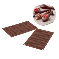 Moule à Chocolat pour Cuillère en Silicone 17 x 29,5 cm - Silikomart - 8 cavités