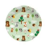 Assiettes Woodland Animal 18 cm - 8 pcs.