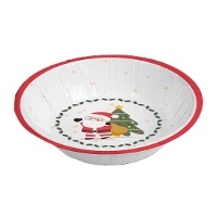 Bols de Père Noël rouge et blanc de 17,5 cm - 6 unités