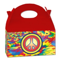 Boîte en carton Hippie - 12 pièces