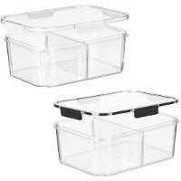 Tupper de 2 L avec cloison amovible et hermétique - 1 unité