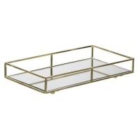 Plateau de service doré 31,5 x 15,5 x 5 cm - DCasa