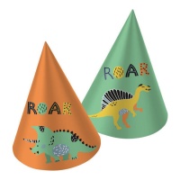 Chapeaux de dinosaures - 6 pièces