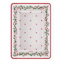 Bandeja rectangular de Navidad de flor de muérdago de 25 x 34 cm - Oh Yeah! - 2 unidades
