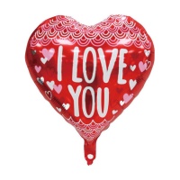 Ballon I Love You coeur rouge 45 cm