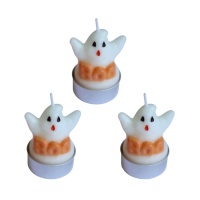 Lot de bougies fantômes 5cm Halloween - 3 pcs.