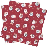 Serviettes de Noël rouges de 16,5 x 16,5 cm - 20 pièces