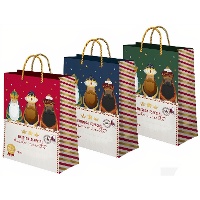 Sac cadeau vintage des Rois Mages de 32 x 26 x 10 cm - 1 unité