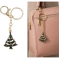 Porte-clés en forme de sapin de Noël de 11 cm
