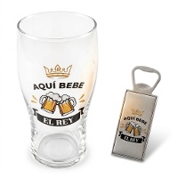 Verre de 435 ml et ouvre-bouteille 