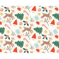 Papier cadeau de Noël à motifs de rennes 2 x 0,70 m