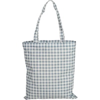 Sac en tissu vichy bleu imperméable à fermeture éclair