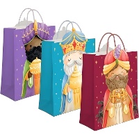 Sac cadeau Rois mages 14 x 11,5 x 6,7 cm - 1 unité