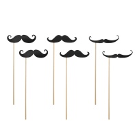 Kit photocall moustache noire - 6 pcs.