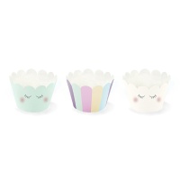 Emballages pour cupcakes à la licorne - 6 unités