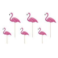 Pics de flamants roses hawaïens - 6 pcs.