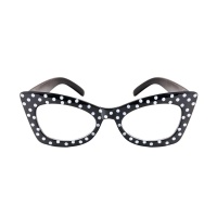 Lunettes noires à pois des années 50