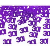 Confetti d'anniversaire 30 violet 15 g