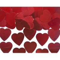 Confettis avec grands coeurs rouges 10 g