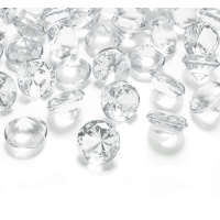 pierres diamantées transparentes de 2 cm - 10 pièces
